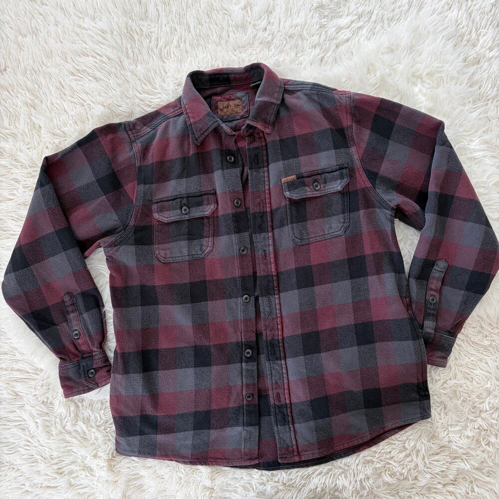 Orvis Big Bear Heavyweight Cotton Flannel Plaid Shacket, size M